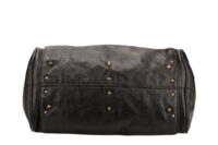 0820. Chloe Vintage Paddington Shoulder Bag in Black Grained leather, Gold Hardware7