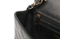 0821. Chanel Mini Flap Bag In Lambskin Leather, Champagne Gold Hardware13