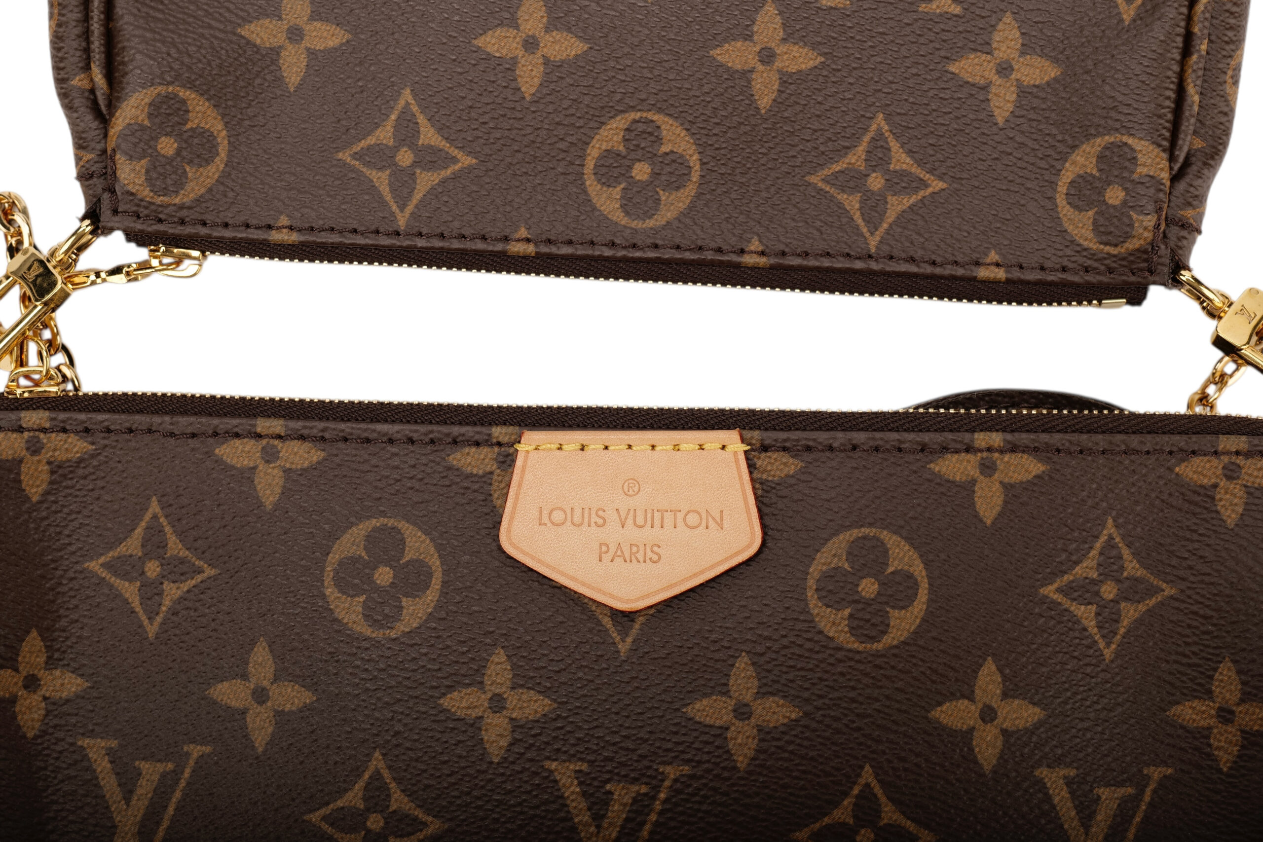 0822. Louis Vuitton Multi Pochette Accessoires Monogram Canvas, Gold Hardware10