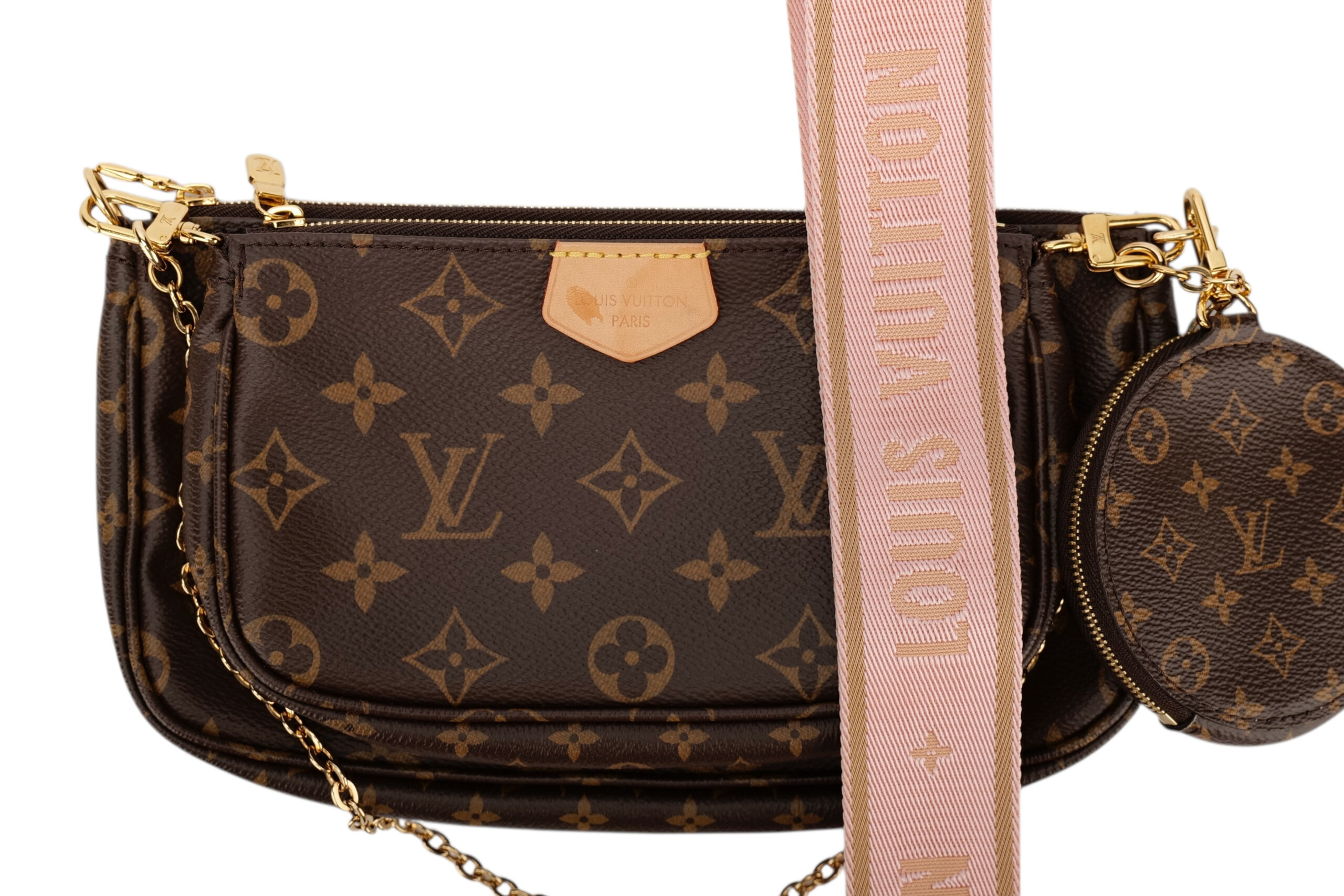 0822. Louis Vuitton Multi Pochette Accessoires Monogram Canvas, Gold Hardware7