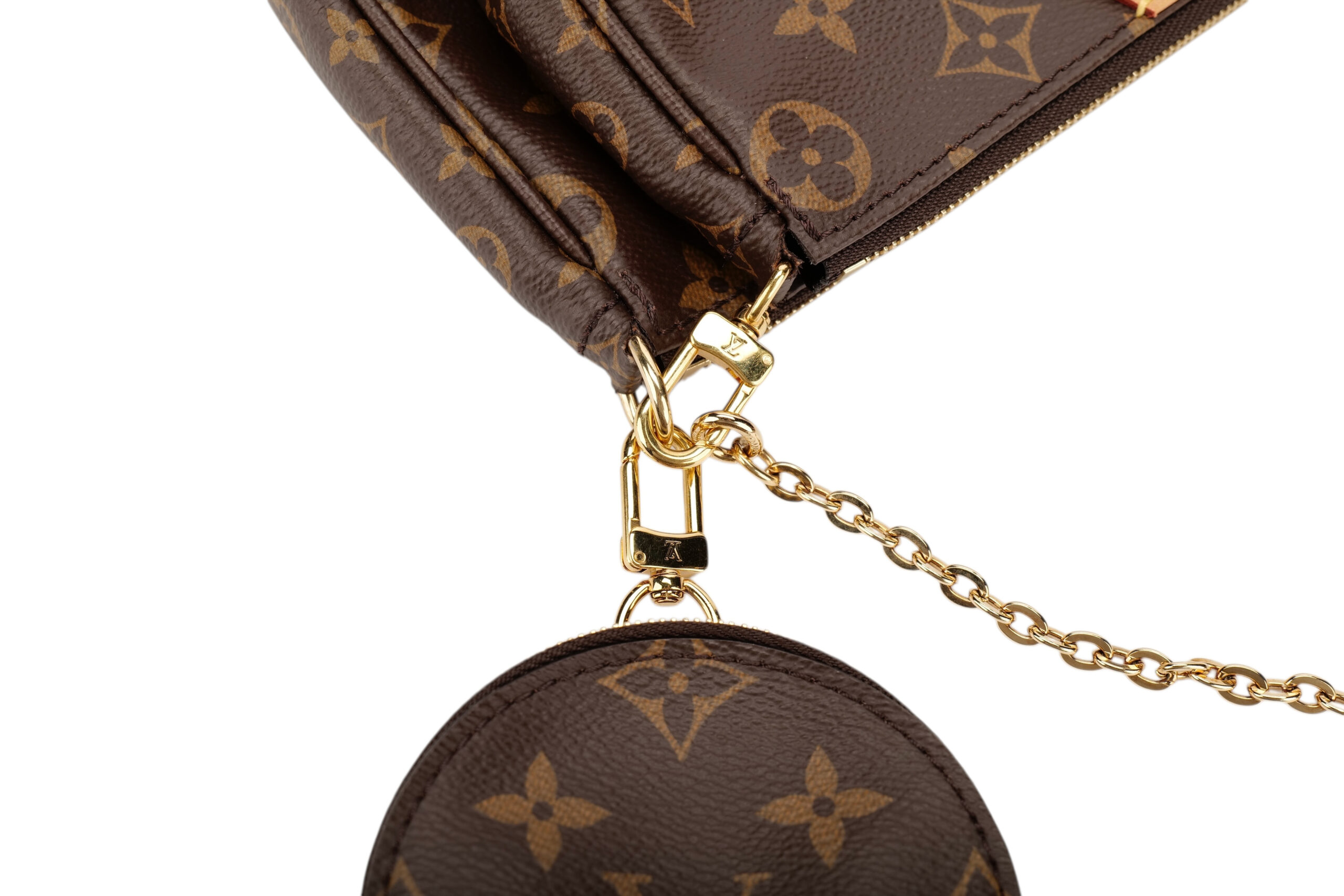0822. Louis Vuitton Multi Pochette Accessoires Monogram Canvas, Gold Hardware9