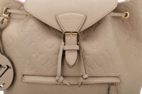 0824. Louis Vuitton Montsouris PM Backpack, Beige Empreinte Monogram Leather, Gold Hardware8