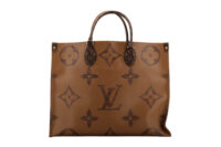 0825. Louis Vuitton On The Go MM Two-Tone Monogram Canvas Tote, Gold Hardware1