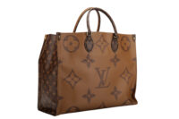 0825. Louis Vuitton On The Go MM Two-Tone Monogram Canvas Tote, Gold Hardware2