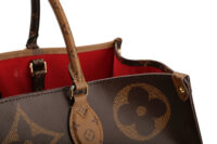0825. Louis Vuitton On The Go MM Two-Tone Monogram Canvas Tote, Gold Hardware7