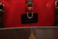 0825. Louis Vuitton On The Go MM Two-Tone Monogram Canvas Tote, Gold Hardware8