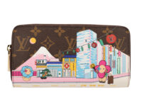 0826. Louis Vuitton Zippy Wallet Vivienne Japanese Cityscape Edition Monogram Canvas, Gold Hardware1