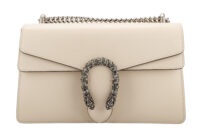 0828. Gucci Dionysus Large White Leather Crystal Embellished, Silver Hardware1
