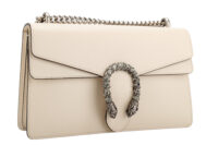 0828. Gucci Dionysus Large White Leather Crystal Embellished, Silver Hardware2