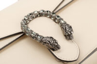 0828. Gucci Dionysus Large White Leather Crystal Embellished, Silver Hardware7