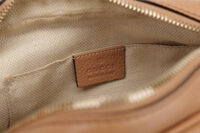 0829. Gucci Soho Disco Crossbody Tassel Beige Leather Bag, Silver Hardware11