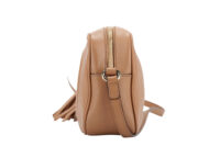 0829. Gucci Soho Disco Crossbody Tassel Beige Leather Bag, Silver Hardware4