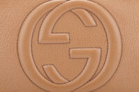 0829. Gucci Soho Disco Crossbody Tassel Beige Leather Bag, Silver Hardware8
