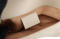 0830. Gucci Marmont Mini Matelasse White Chevron Leather, Gold Hardware11