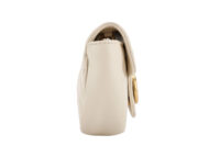 0830. Gucci Marmont Mini Matelasse White Chevron Leather, Gold Hardware3