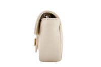 0830. Gucci Marmont Mini Matelasse White Chevron Leather, Gold Hardware4