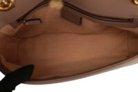 0831. Gucci Marmont Medium Beige Matelassé Leather Shoulder Bag, Gold Hardware16