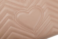 0831. Gucci Marmont Medium Beige Matelassé Leather Shoulder Bag, Gold Hardware7