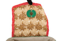 0832. Gucci GG Marmont Raffia Flower Crochet Flap Bag, Gold Hardware10