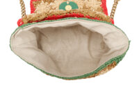 0832. Gucci GG Marmont Raffia Flower Crochet Flap Bag, Gold Hardware12