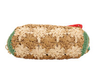 0832. Gucci GG Marmont Raffia Flower Crochet Flap Bag, Gold Hardware6