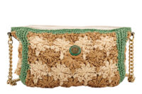 0832. Gucci GG Marmont Raffia Flower Crochet Flap Bag, Gold Hardware9