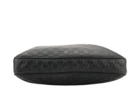 0833. Gucci Guccissima Briefcase Supreme GG Black Matte Leather, Silver Hardware6