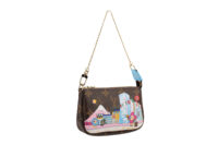 0834. Louis Vuitton Mini Pochette Accessoires Vivienne Japanese Cityscape Edition, Gold2