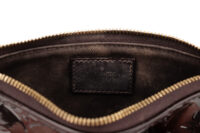 0835. Louis Vuitton Mini Pochette Accessoires bag Monogram Vernis Leather, Gold Hardware11