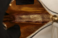 0837. Fendi Fendigraphy Mini Crescent Cream leather bag, Gold Hardware11