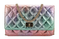0838. Chanel 2.55 Reissue Wallet on Chain (WOC) Metallic Rainbow Colourway Goatsking1
