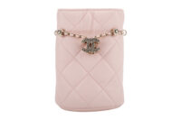 0839. Chanel Pink Quilted Mini Bucket bag, Aged Gold hardware1