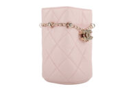 0839. Chanel Pink Quilted Mini Bucket bag, Aged Gold hardware2