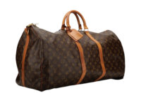 0840. Louis Vuitton Keepall 60 Monogram Boston bag brown, Gold Hardware2