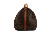 0840. Louis Vuitton Keepall 60 Monogram Boston bag brown, Gold Hardware3