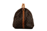 0840. Louis Vuitton Keepall 60 Monogram Boston bag brown, Gold Hardware5