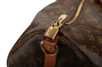 0840. Louis Vuitton Keepall 60 Monogram Boston bag brown, Gold Hardware8