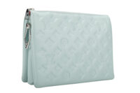 0843. LV Coussin PM teal blue mongram leather silver hardware2
