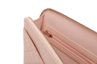 0844. Chanel Classic Pink Caviar Quilted Clutch, Gold Hardware9