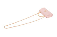 0845. Chanel Long Wallet on Chain (WOC) Top Handle Bag, Pink Quilted Lambskin, Gold Hardware7