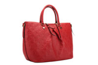 0846. Louis Vuitton Mazanie MM Red Empreinte Monogram Leather, Gold Hardware2