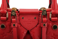 0846. Louis Vuitton Mazanie MM Red Empreinte Monogram Leather, Gold Hardware7