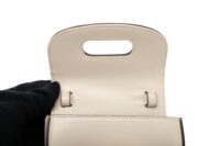0847. Gucci Bamboo Top Handle Mini Bag Smooth Cream Leather, Gold Hardware11