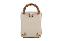 0847. Gucci Bamboo Top Handle Mini Bag Smooth Cream Leather, Gold Hardware4