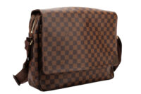 0848. Louis Vuitton Large Messenger Shoulder Bag Damier Ebene Canvas, Gold Hardware3