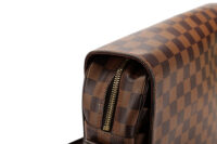 0848. Louis Vuitton Large Messenger Shoulder Bag Damier Ebene Canvas, Gold Hardware8