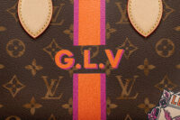 0849. Louis Vuitton On the Go MM Tote Mon Monogram Personalised Canvas, Gold Hardware10