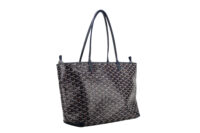 0850. Goyard Saint Louis Navy Tote Bag, Silver Hardware2