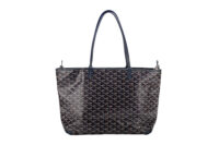 0850. Goyard Saint Louis Navy Tote Bag, Silver Hardware3