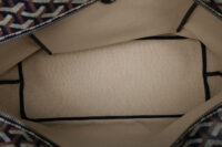 0850. Goyard Saint Louis Navy Tote Bag, Silver Hardware8